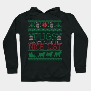 Funny Pug Dog Christmas Pug Lovers Owners Christmas Xmas Hoodie